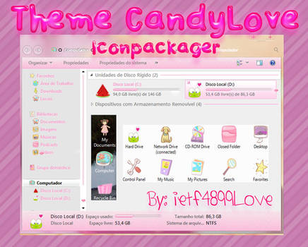 Theme Iconpackager - CandyLove By: ietf4899Love