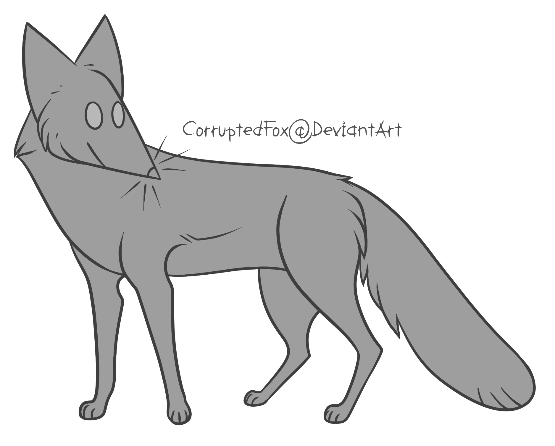 Free Comic Fox Line Art