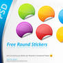 Free PSD Round Stickers