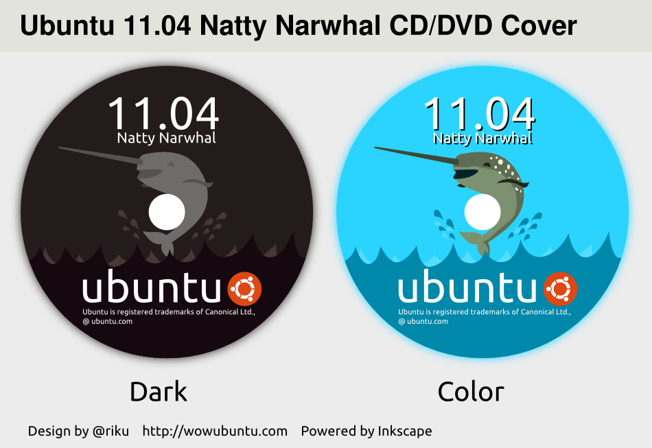 Ubuntu cd rom. Natty narwhal. dvd обложки ubuntu. ubuntu 11.04 (natty narwhal) edit.