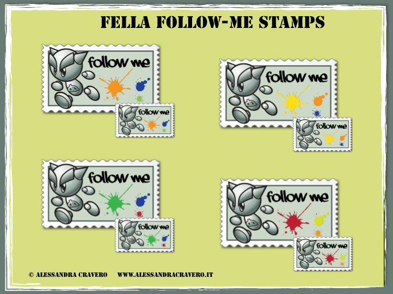 Fella FollowMe Stamps