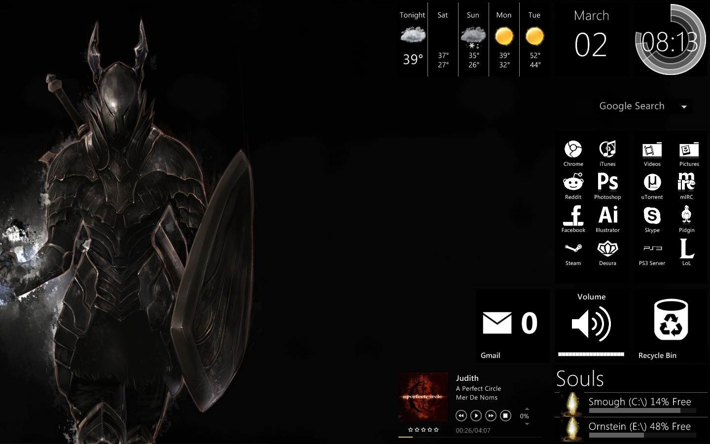 Dark Souls Rainmeter theme