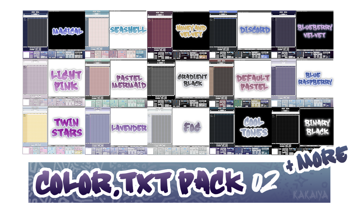 Color.txt Pack 02 by kakaiya on DeviantArt