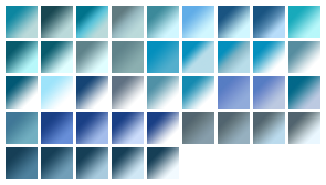 gradients: blues