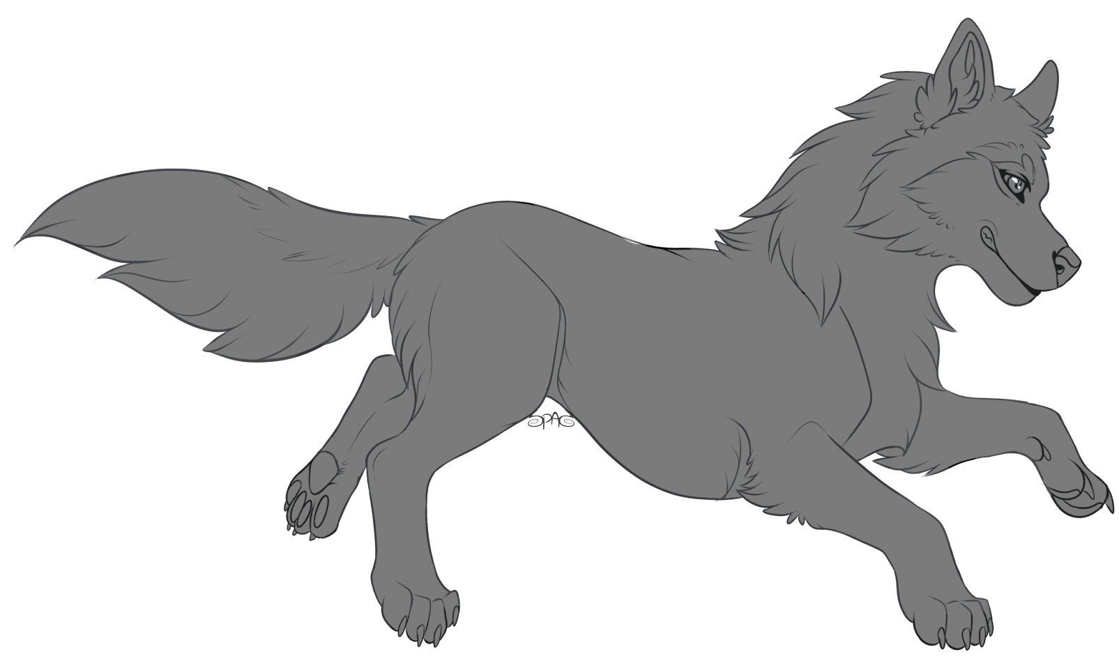 Leaping Woofer | Free Wolf Base - PSD by Kocomutt on DeviantArt