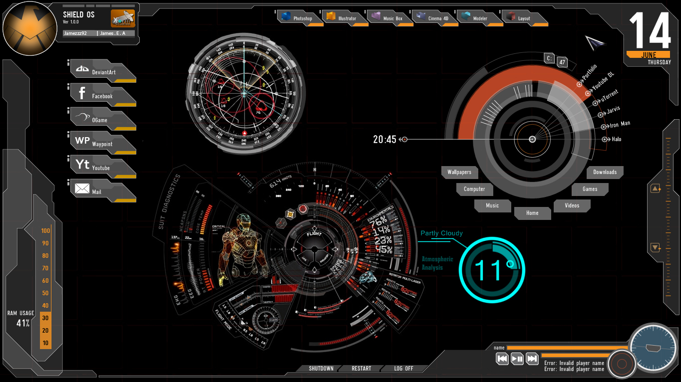 Avengers Rainmeter Skin