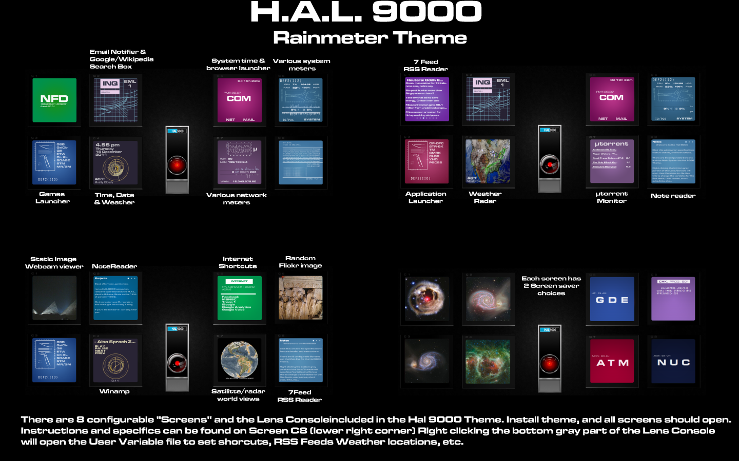 HAL 9000 Rainmeter Theme