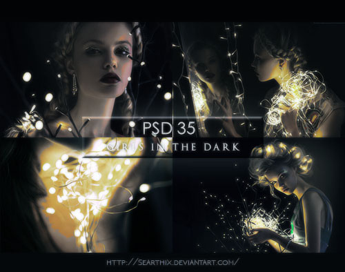 PSD 35 - Girls in the dark by searthix on DeviantArt