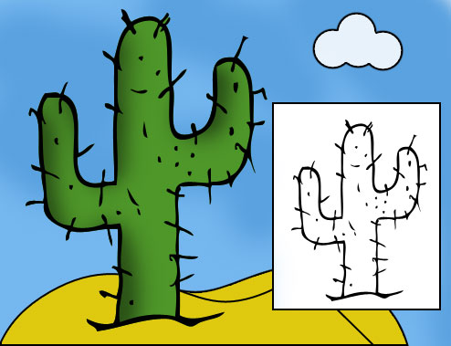 Cartoon Cactus Shape by ollie101 on DeviantArt