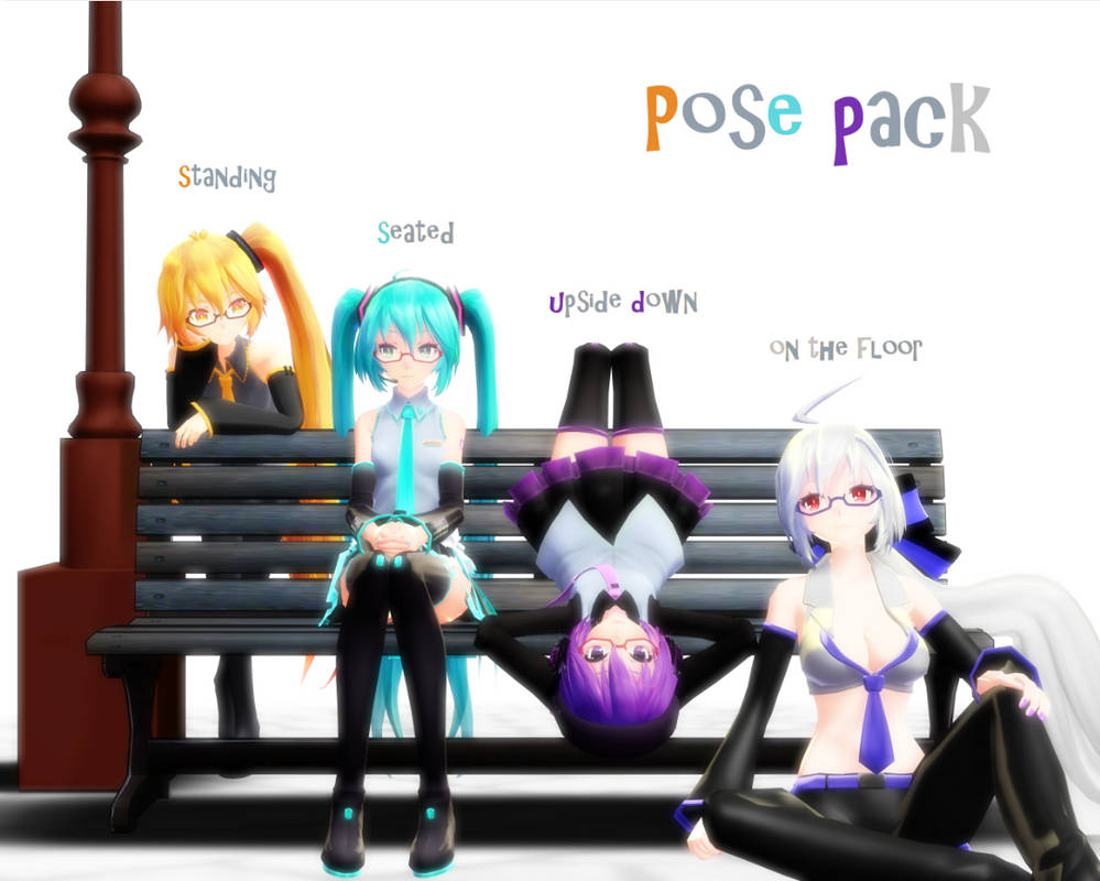[mmd] Bench Pose pack by Noraure on DeviantArt