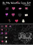 Be My Valentine Comp Icon Set by KatiBear