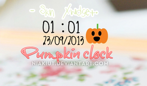 Pumpkin clock.