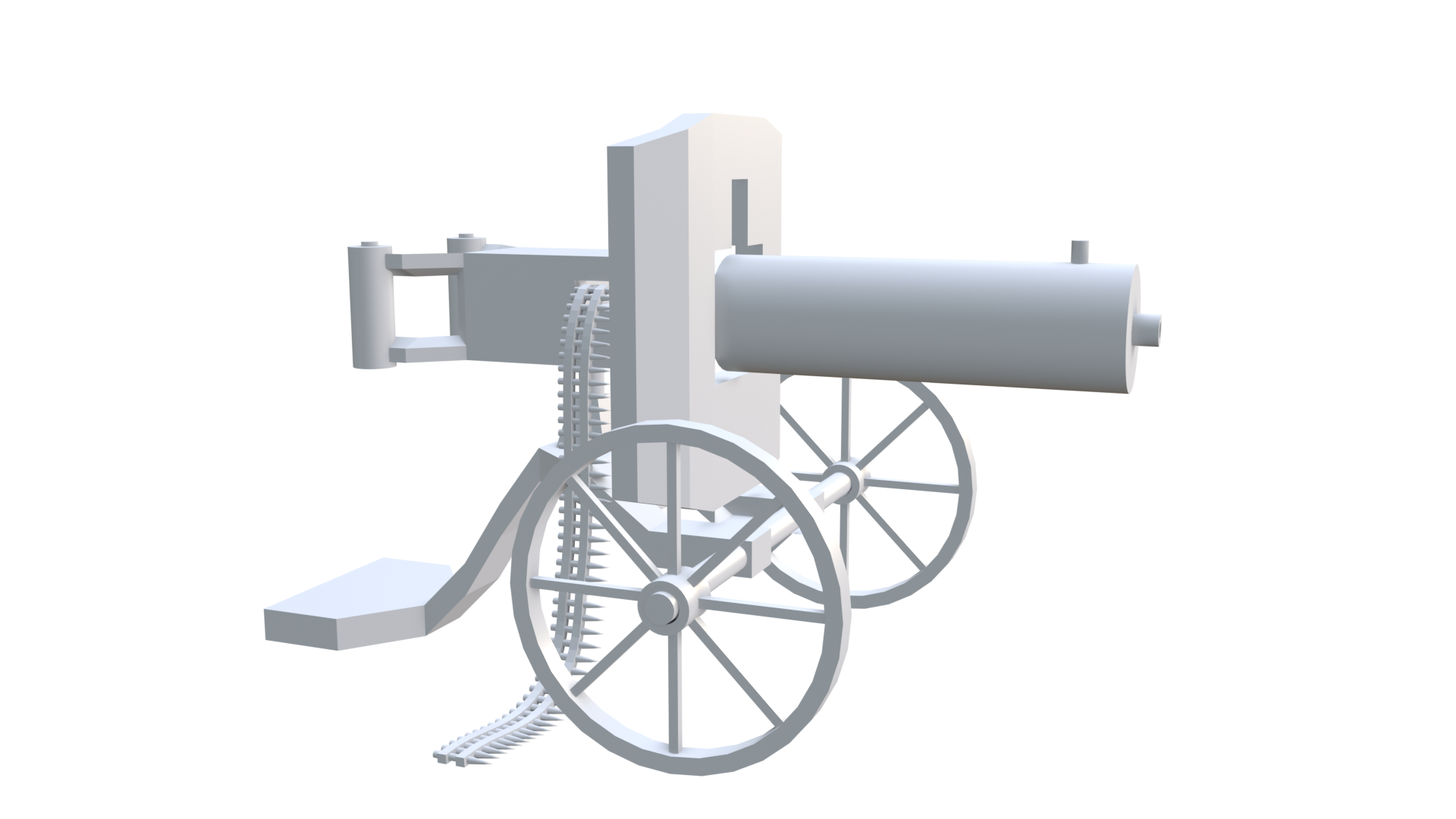 Wheeled machine gun blueprint - Blender 2.8 by MakeGamesYT on DeviantArt