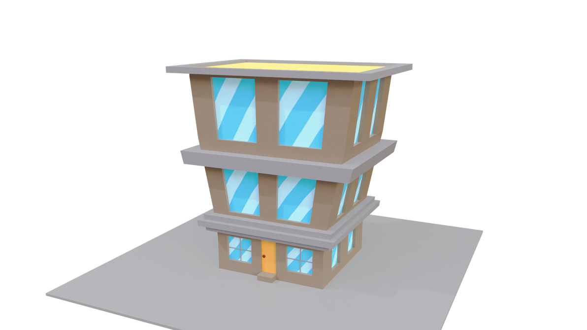 Cartoon Building Blueprint Blender 2 8 By Makegamesyt On Deviantart