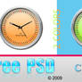 Clock PSD +PNG - 2 colors