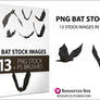 Flying bats PNG Stock and Brushes