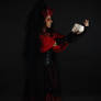 Gothic Lady Black and Red Stock