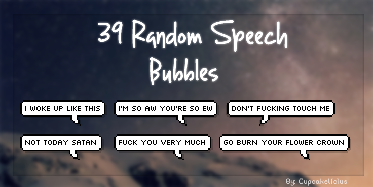 39 Random Speech bubbles {PNG}