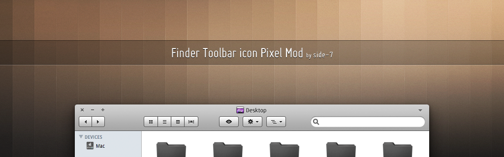 Finder Toolbar icon Pixel Mod