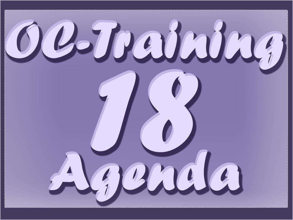 OC-Training Round 18 Agenda