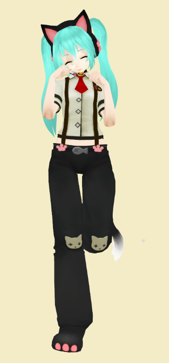 MMD Nyanko Miku TDA by bellmoon1917 on DeviantArt