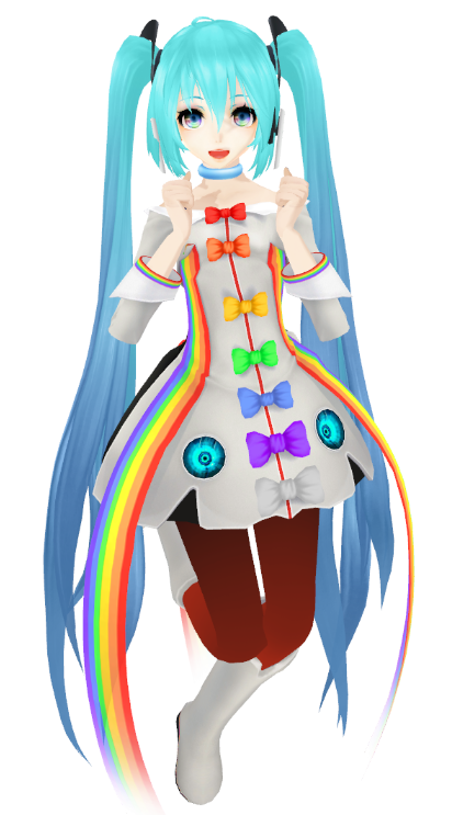 MMD Rainbow Miku TDA by bellmoon1917 on DeviantArt