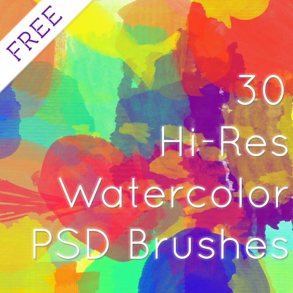 HiRes Watercolor Brushes-RebeccaAllenCreative