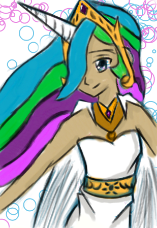 Princess Celestia as a Human by PhantomTsubasa on DeviantArt