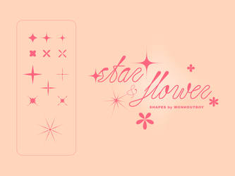 Star and Flower: Shapes (.psd, .svg, .png)