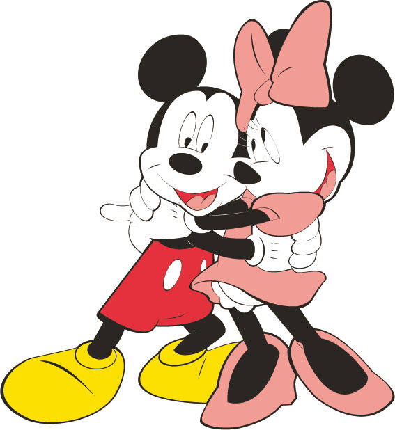 abrazo de mickey y minnie