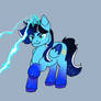 Blue thunder blasting lightning animation