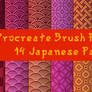 14 Japanese Style Pattern Brushes for Procreate
