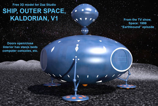 Free 3D model: Ship, Outer Space, Kaldorian, DS,V1
