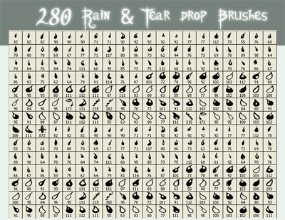 Rain - Tear Drop Brushes