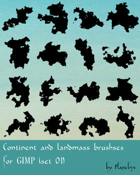 Continent and Landmass Brushes 01