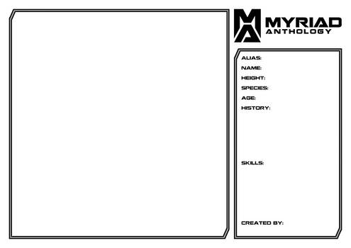 Myriad Anthology - Character Profile Template