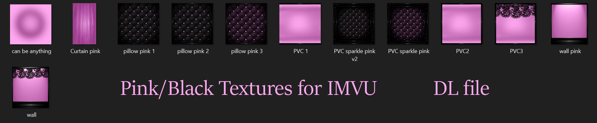 Pink and Black IMVU textures by SweetAngelD on DeviantArt