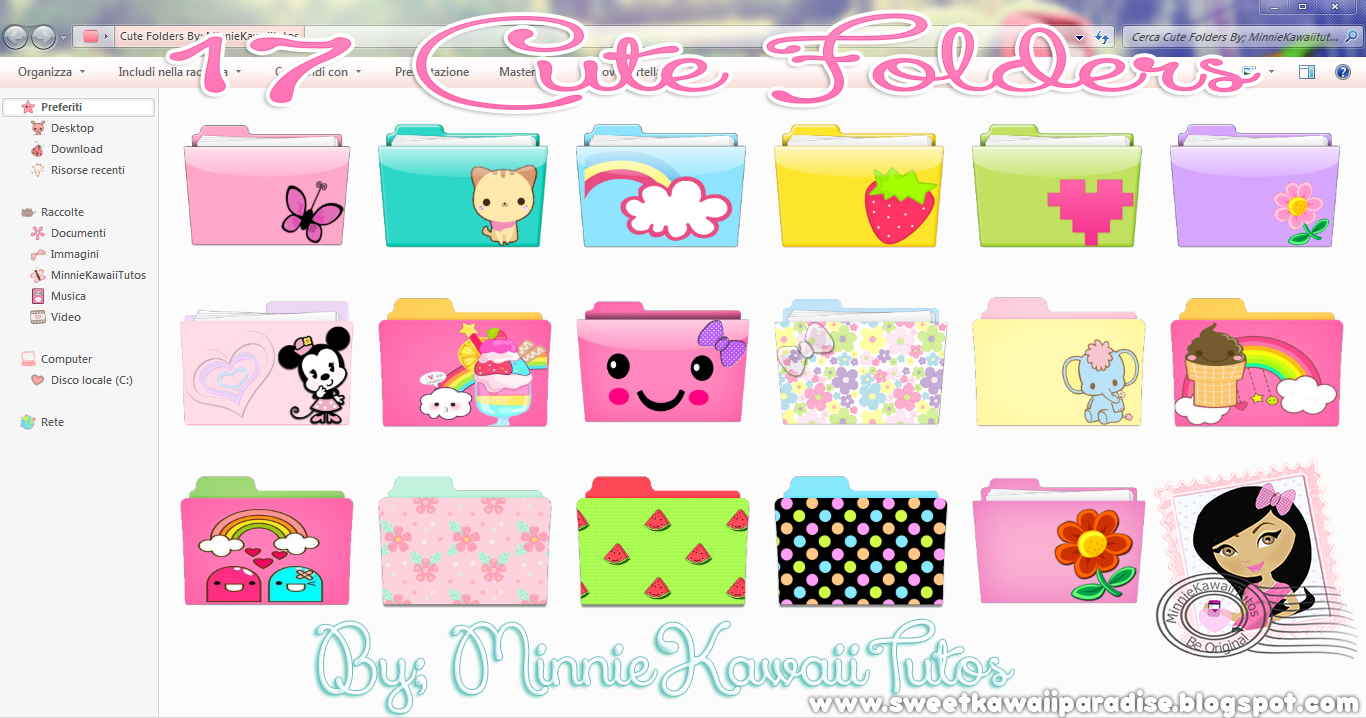 17 Cute Folders By MinnieKawaiiTutos