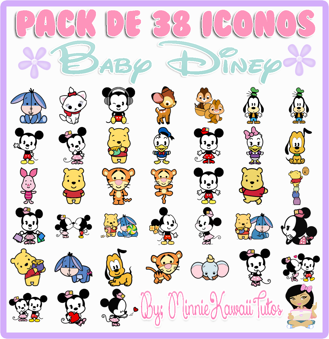 Pack De 38 Iconos Y Pngs Baby Disney By Minniekawaiitutos On Deviantart