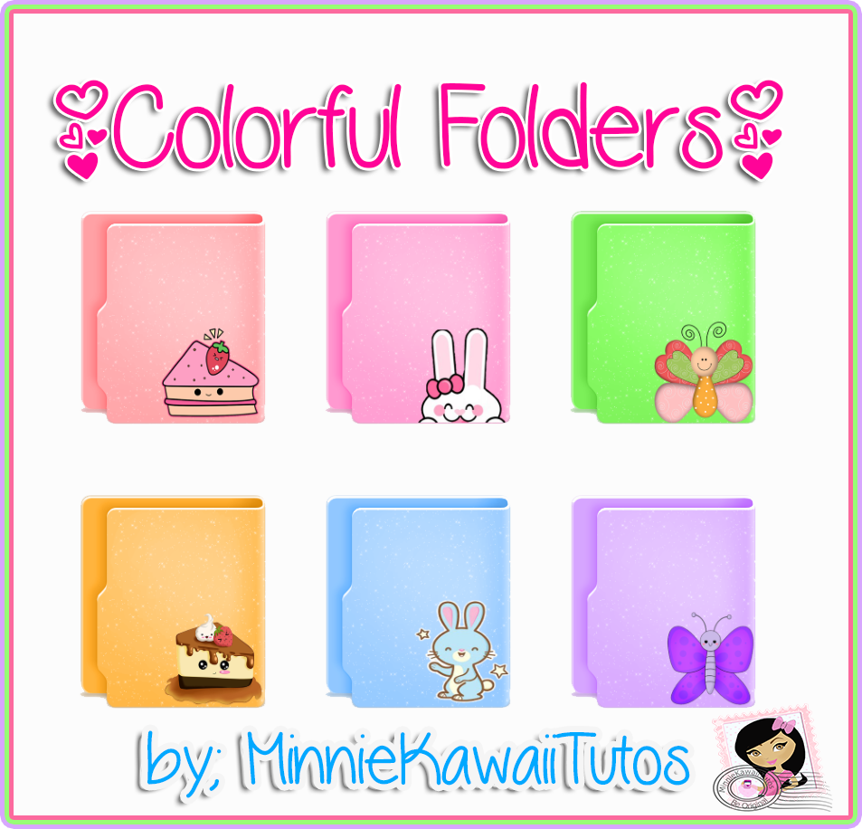 Colorful Folders En .Ico Y .Png