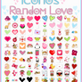 Pack De 113 Iconos Random Love