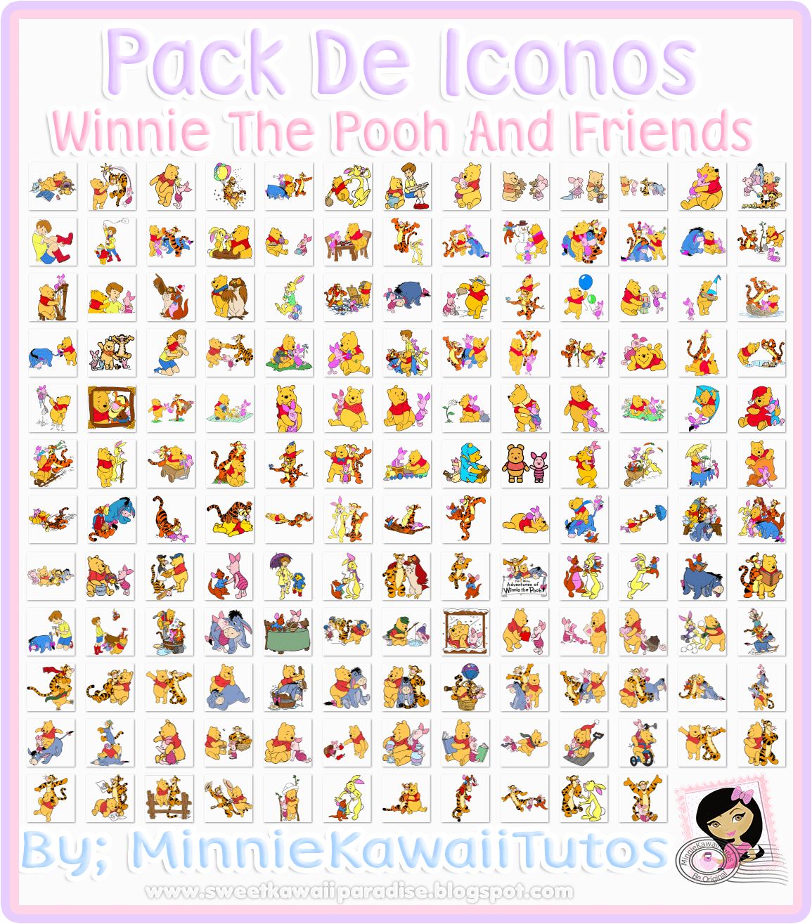 Iconos Winnie The Pooh Y Sus Amigos By Minnie By