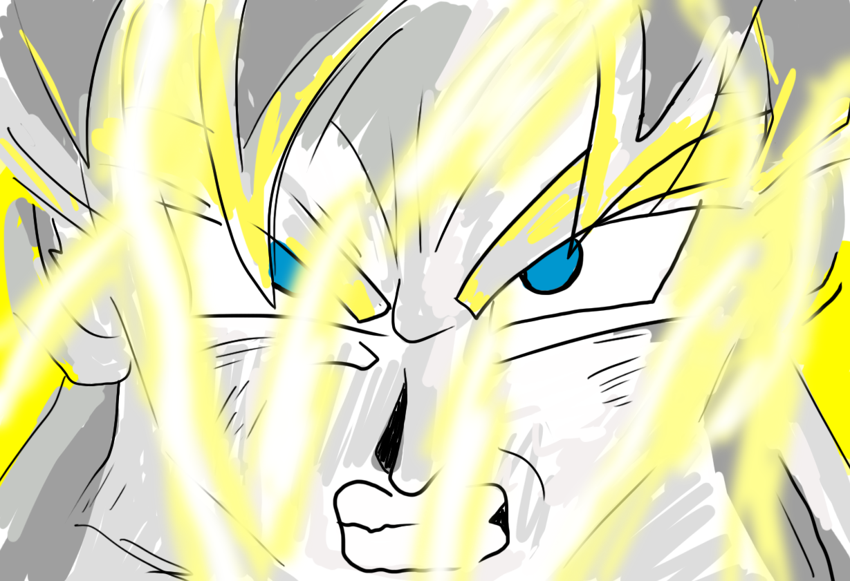 Speed Painting of Super Saiyan Goku