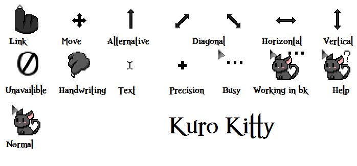 Kuro Kitty Cursors