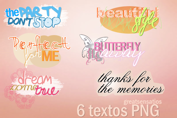 6 TEXTOS PNG