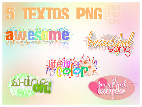 5 TEXTOS PNG