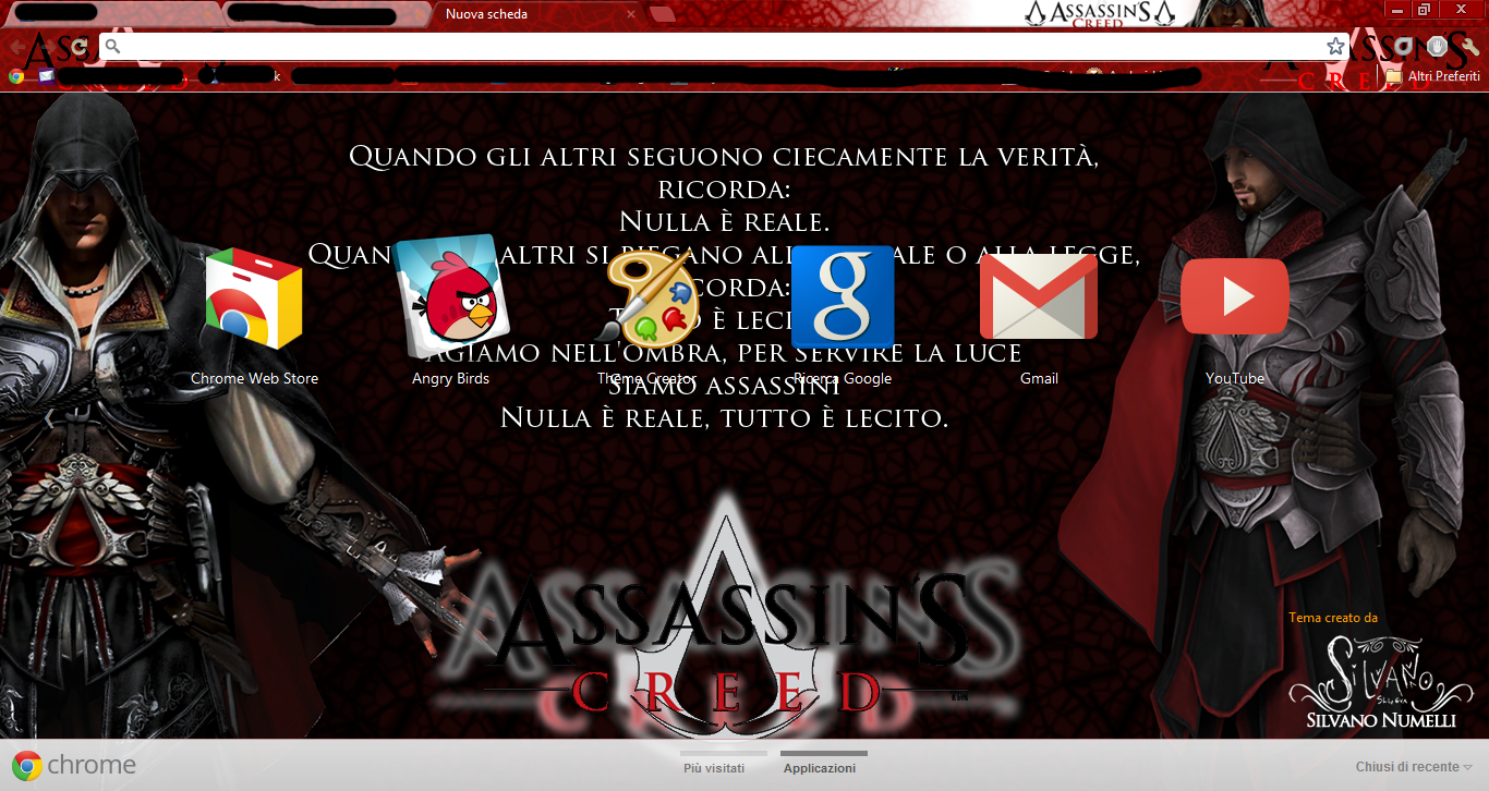 Ezio Auditore Brotherhood [Google Chrome Theme]