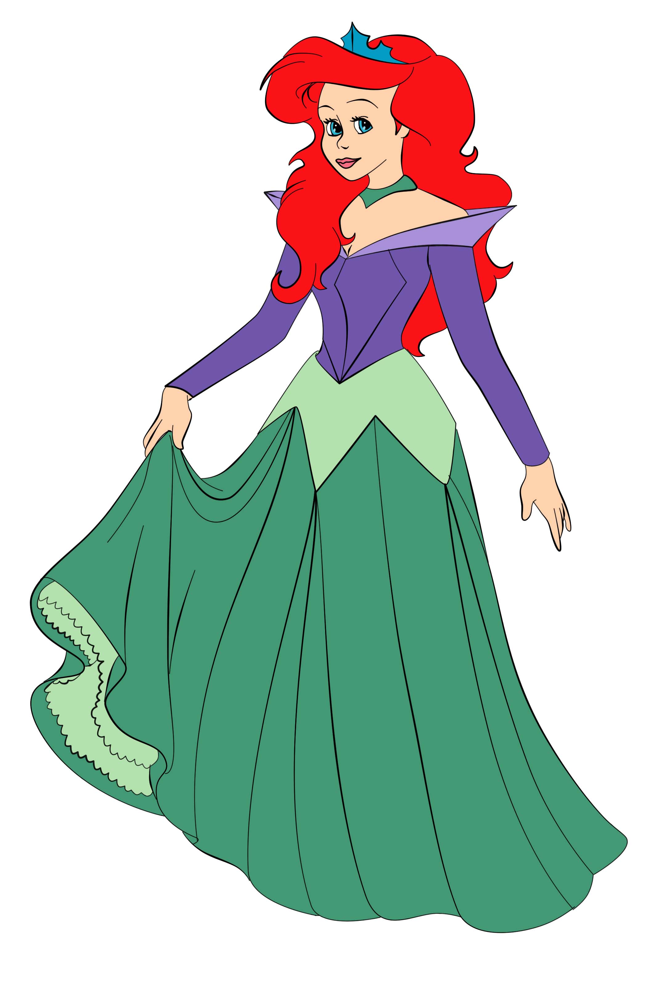 Ariel as Aurora by AlwaysConfused89 on DeviantArt