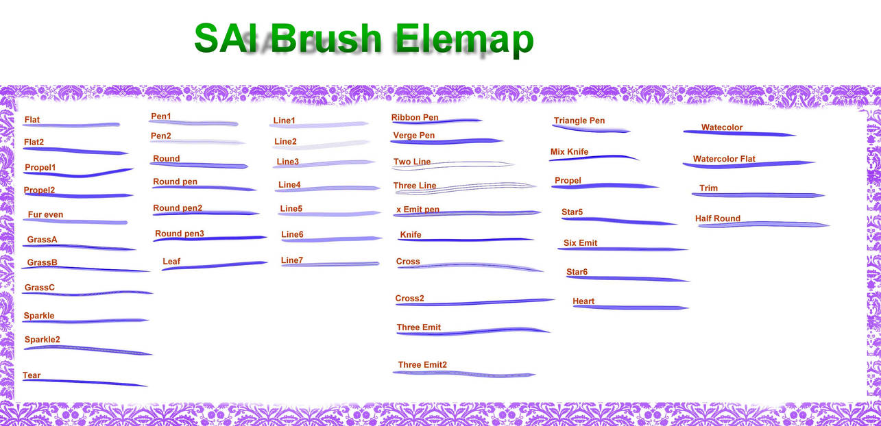 Sai Brush Elemap By Chatenoir On Deviantart