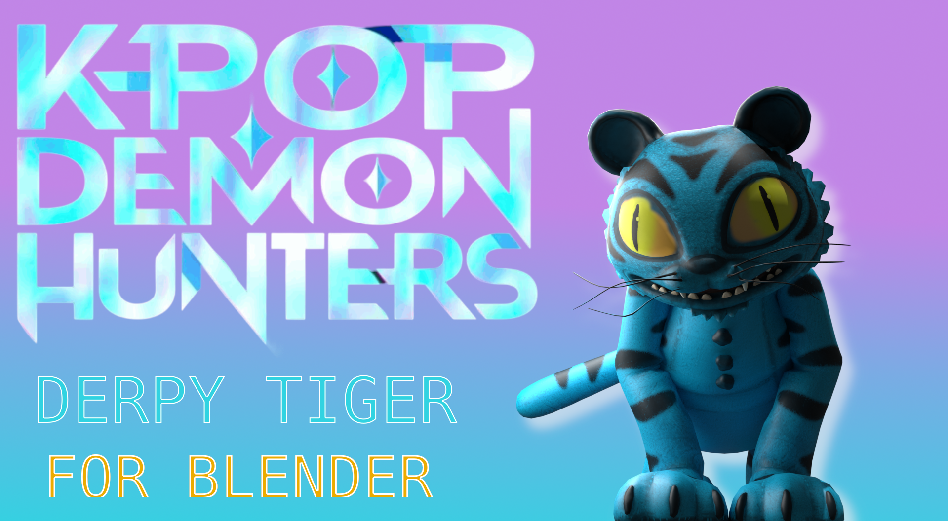 Derpy tiger [Free Blender download] by RockhardEnt on DeviantArt
